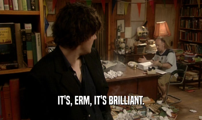 IT'S, ERM, IT'S BRILLIANT.  