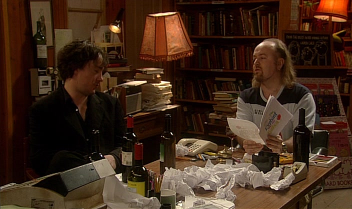 - HE BRINGS IT BACK... - (BOTH) THEY ALL DRINK LEMONADE. 