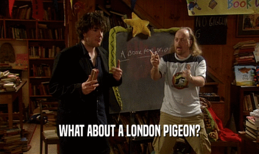 WHAT ABOUT A LONDON PIGEON?
  