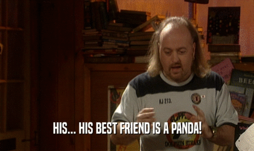 HIS... HIS BEST FRIEND IS A PANDA!
  