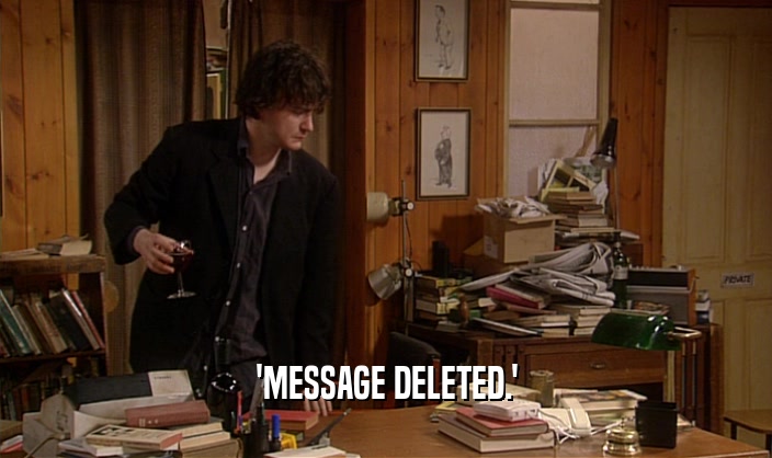 'MESSAGE DELETED.'  
