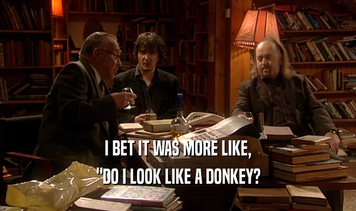 I BET IT WAS MORE LIKE, 