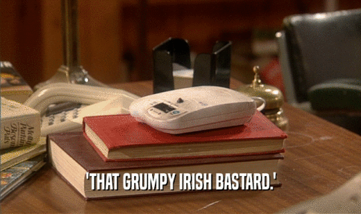 'THAT GRUMPY IRISH BASTARD.'  