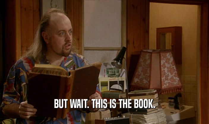 BUT WAIT. THIS IS THE BOOK.  