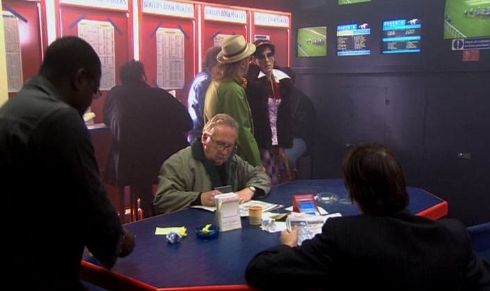 (AMERICAN ACCENT) LOOK, A REAL ENGLISH BOOKIE'S. 