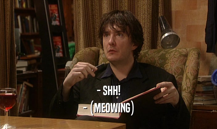 - SHH! - (MEOWING) 