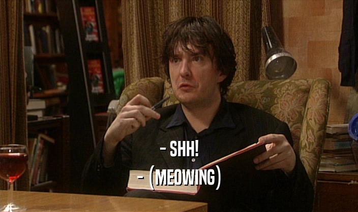 - SHH! - (MEOWING) 