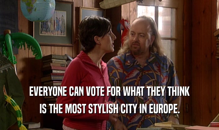 EVERYONE CAN VOTE FOR WHAT THEY THINK IS THE MOST STYLISH CITY IN EUROPE. 