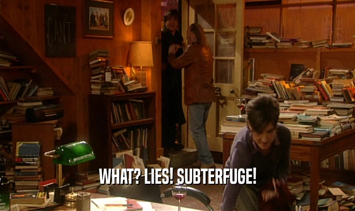 WHAT? LIES! SUBTERFUGE!  