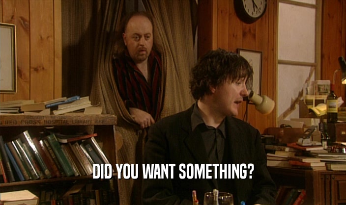 DID YOU WANT SOMETHING?  