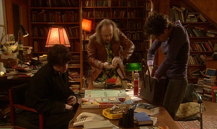 SO, OK, FRAN, YOU BE THE HAT. I'LL BE THE DOG AND, BERNARD, YOU... 