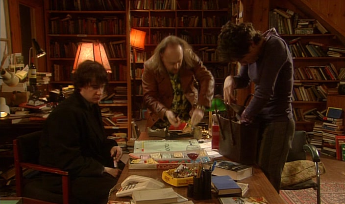 SO, OK, FRAN, YOU BE THE HAT. I'LL BE THE DOG AND, BERNARD, YOU... 