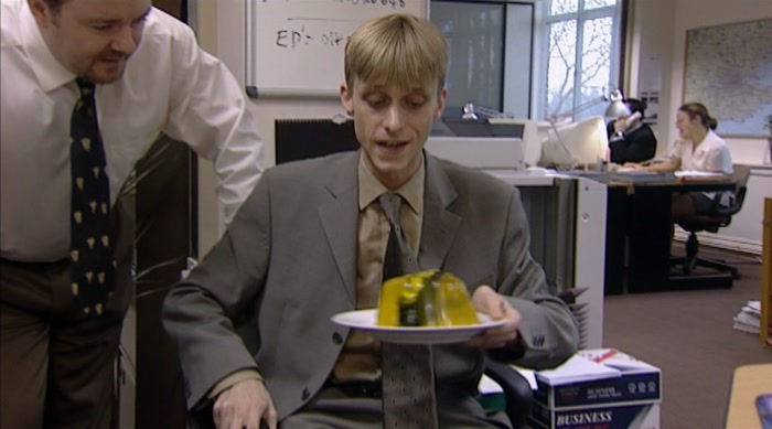 HE PUT MY STAPLER INSIDE A JELLY AGAIN.  