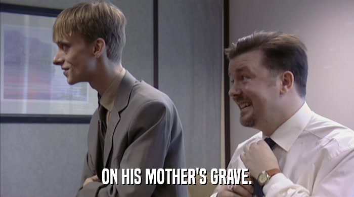 ON HIS MOTHER'S GRAVE.  