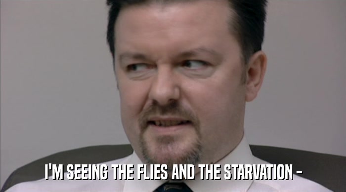 I'M SEEING THE FLIES AND THE STARVATION -  