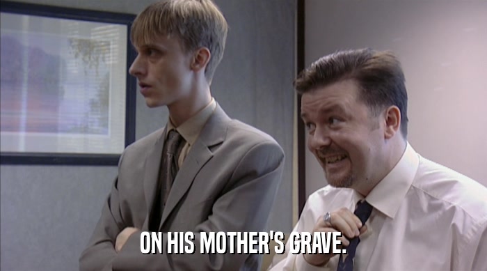 ON HIS MOTHER'S GRAVE.  
