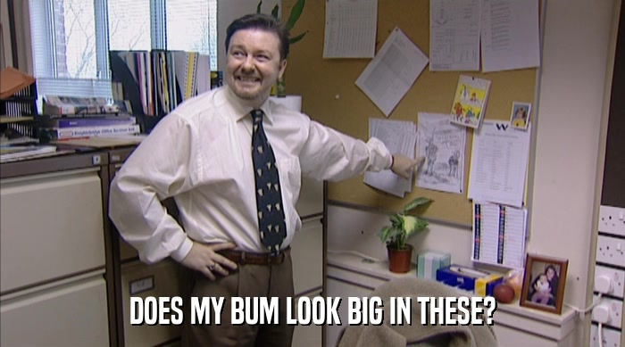 DOES MY BUM LOOK BIG IN THESE?  