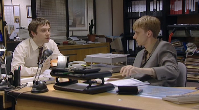 I'M JUST PUSHING THIS STUFF OFF MY DESK.  