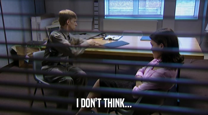 I DON'T THINK...  