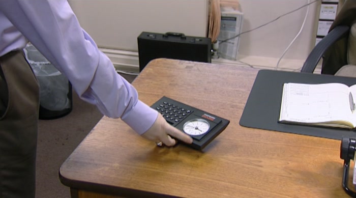 SEE THAT? A CLOCK, CALCULATOR IN ONE.  