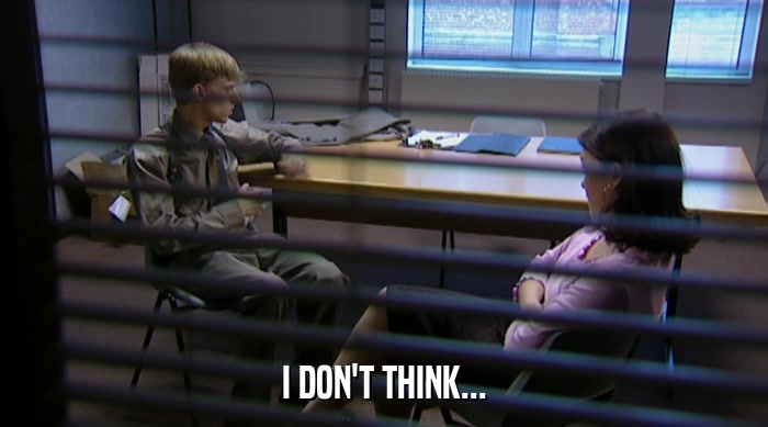 I DON'T THINK...  