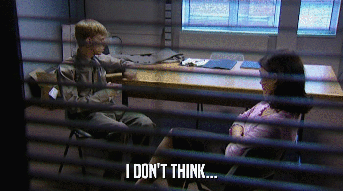 I DON'T THINK...  