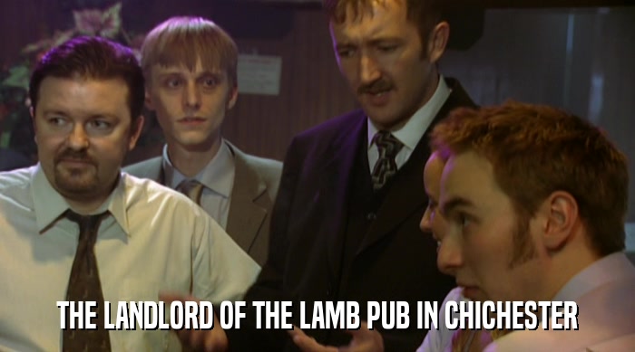 THE LANDLORD OF THE LAMB PUB IN CHICHESTER  