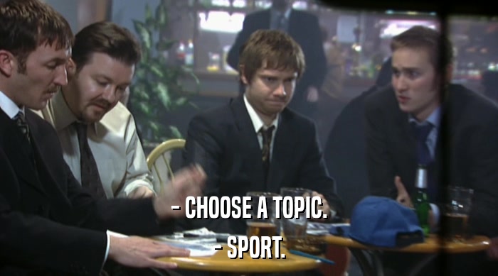 - CHOOSE A TOPIC. - SPORT. 