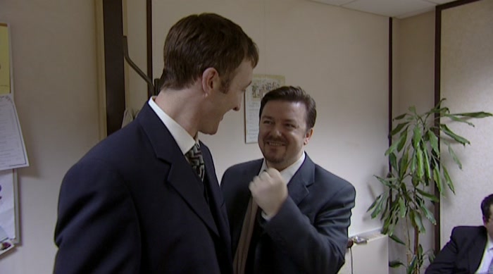 THAT'S CLEVER AND FUNNY. I BLOODY HATE HIM. THAT'S WHY WE GET ON. 