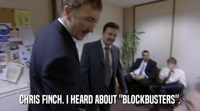 CHRIS FINCH. I HEARD ABOUT 