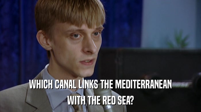 WHICH CANAL LINKS THE MEDITERRANEAN
 WITH THE RED SEA? 