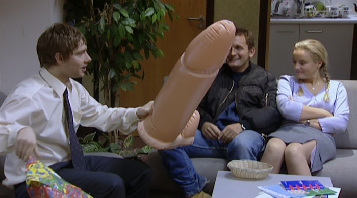 IT'S A BIG, EXCITING, HUGE INFLATABLE COCK.  