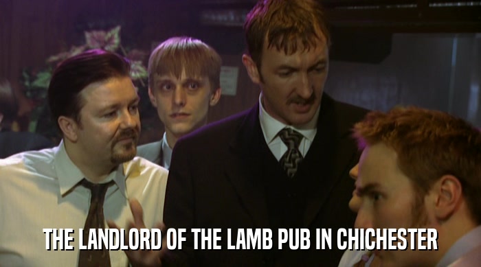 THE LANDLORD OF THE LAMB PUB IN CHICHESTER  