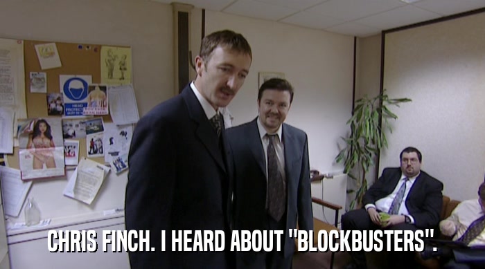 CHRIS FINCH. I HEARD ABOUT 
