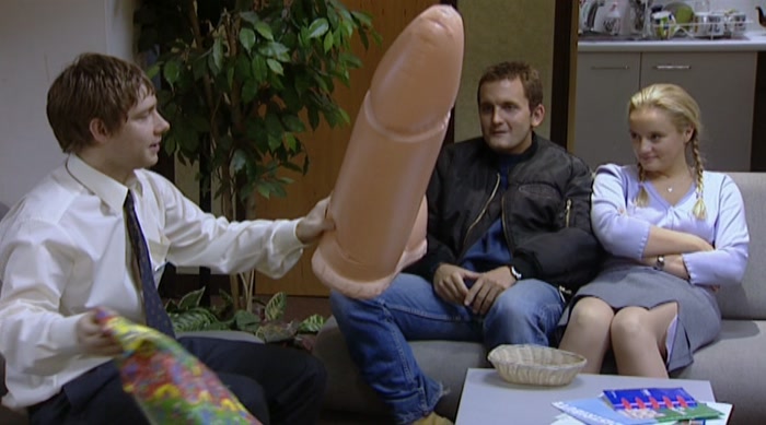 IT'S A BIG, EXCITING, HUGE INFLATABLE COCK.  