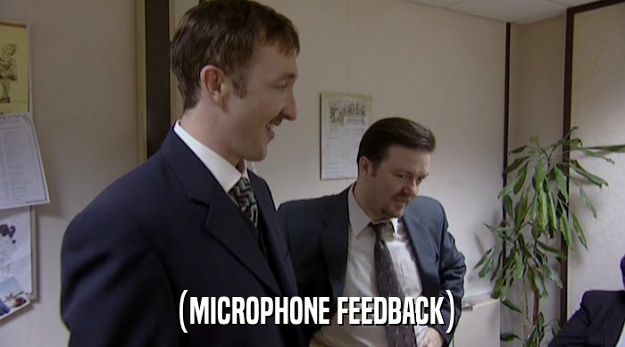 (MICROPHONE FEEDBACK)  