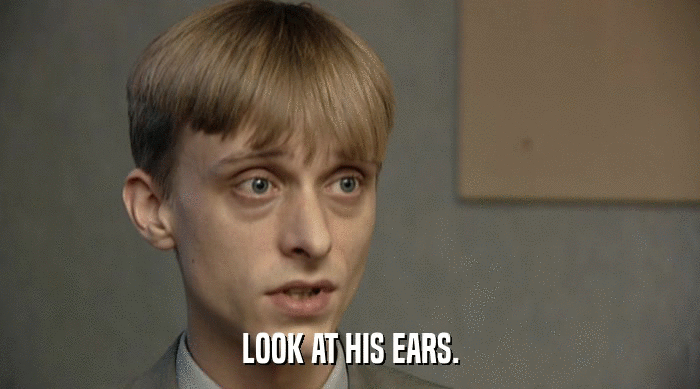 LOOK AT HIS EARS.  