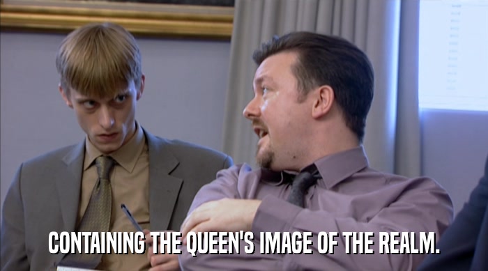 CONTAINING THE QUEEN'S IMAGE OF THE REALM.  