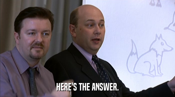 HERE'S THE ANSWER.  