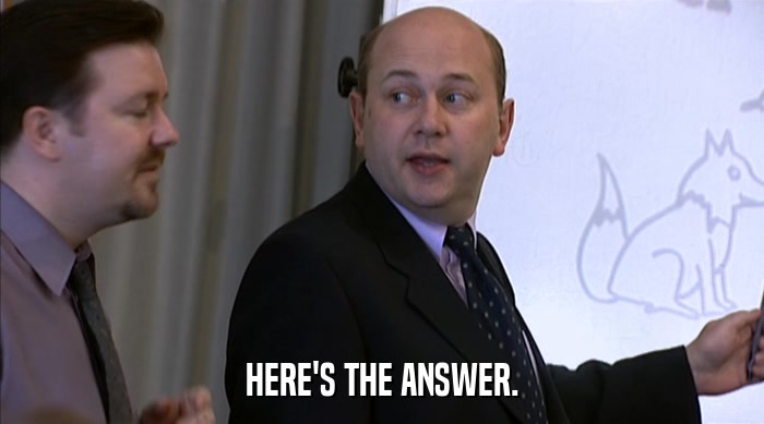 HERE'S THE ANSWER.  