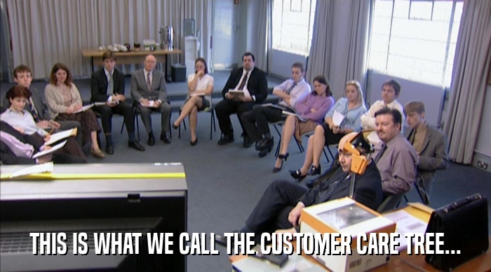 THIS IS WHAT WE CALL THE CUSTOMER CARE TREE...  