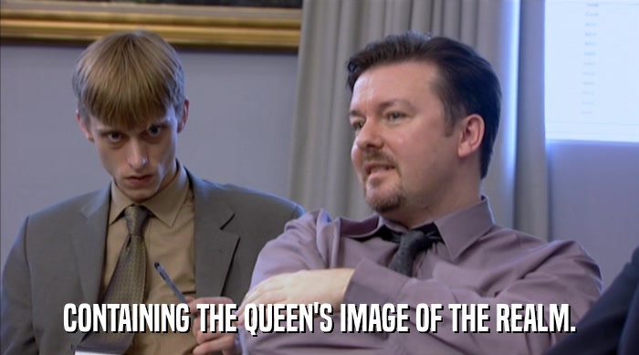 CONTAINING THE QUEEN'S IMAGE OF THE REALM.  