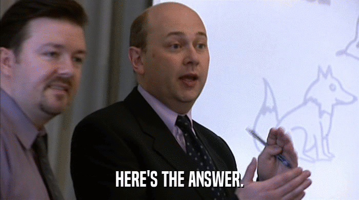 HERE'S THE ANSWER.  