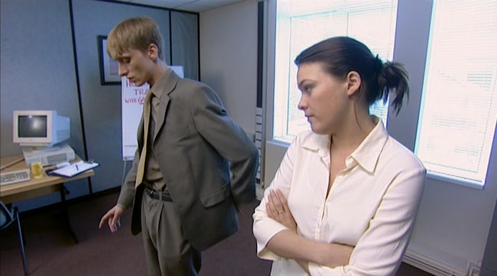 KEEP YOUR BACK STRAIGHT AND BEND YOUR KNEES. RIGHT? 