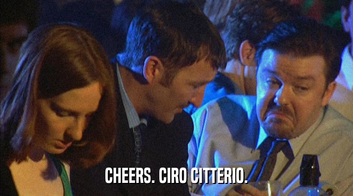 CHEERS. CIRO CITTERIO.  