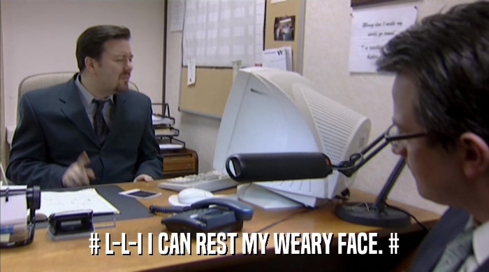 # L-L-I I CAN REST MY WEARY FACE. #  