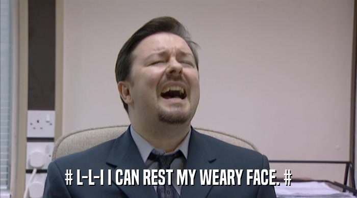 # L-L-I I CAN REST MY WEARY FACE. #  