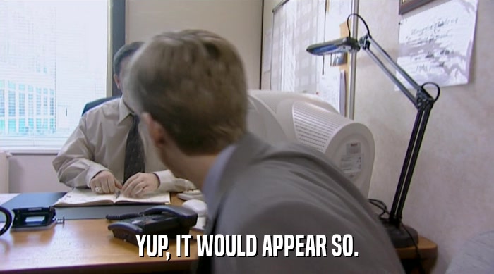 YUP, IT WOULD APPEAR SO.  