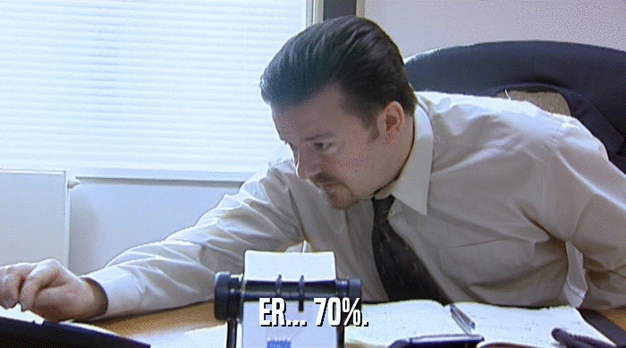 ER... 70%.  