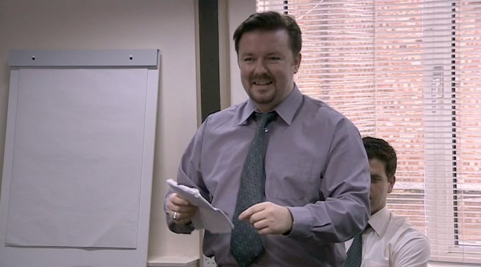 WELCOME TO SLOUGH TO THE NEW PEOPLE. MY NAME'S DAVID BRENT. 